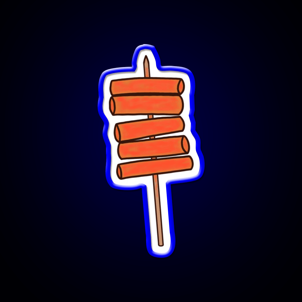 Tteokbokki Skewer Snack Food Led Neon Sign Rgb Color - Shineneon