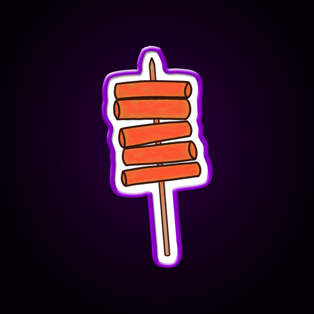 Tteokbokki Skewer Snack Food Led Neon Sign Rgb Color - Shineneon