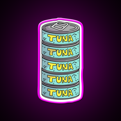 Tuna Cans Gym Fitness Led Neon Sign Rgb Color - Neon sign mounted on wall in room
