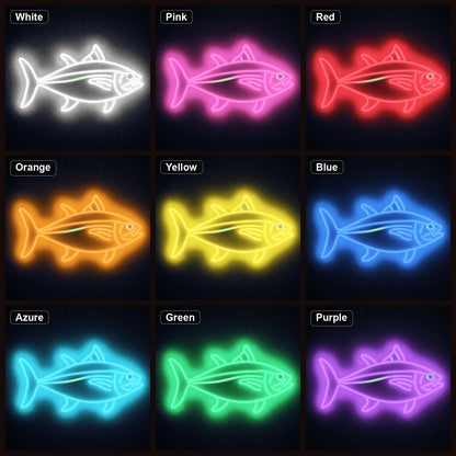 Tuna Fish LED Neon Sign color grid
