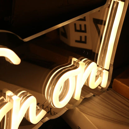 Tune In Tap In Turn On Yellow Led Neon Sign - Shineneon