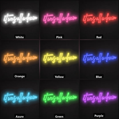 Turisa Al La Dream LED Neon Sign color grid