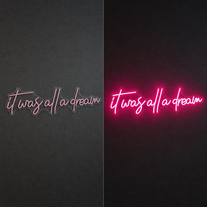 Turisa Al La Dream LED Neon Sign day and night comparison