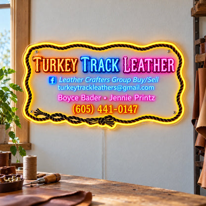 Turkey Track Leather Custom LED Neon Sign | 98d76e9bc24da6797453d8199c1861c8d4bf56f0a3b3ddbc8acd0bf918154129 | natural_light