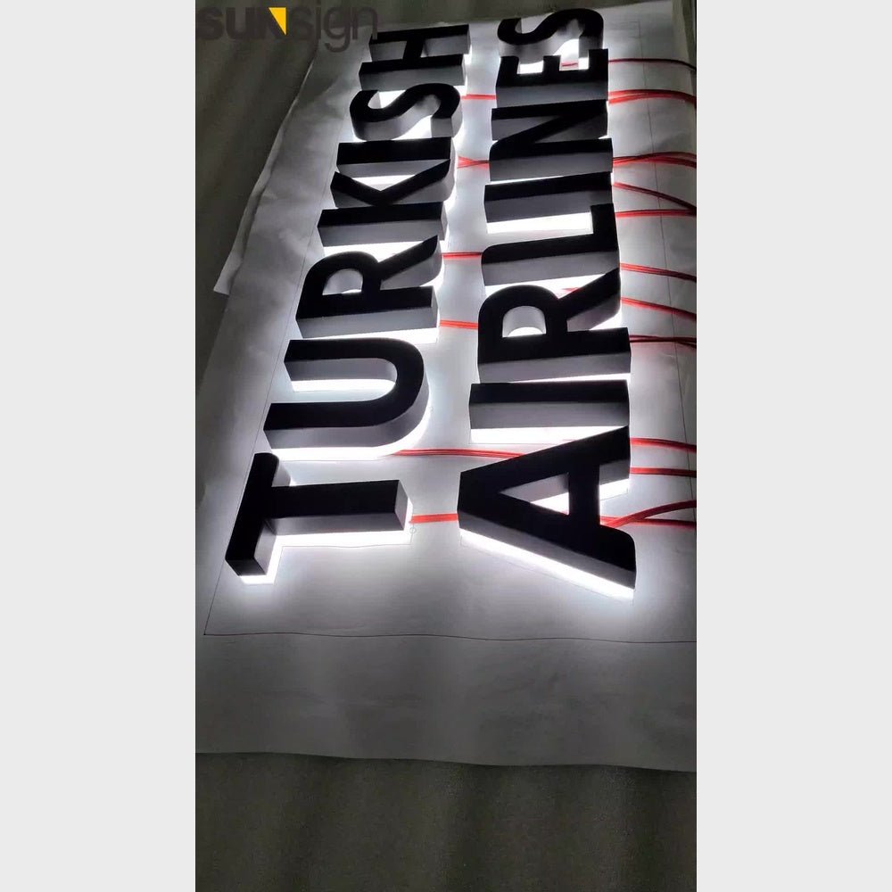 Turkish Airlines 3D Backlit Channel Letters Led Light Sign - Shineneon