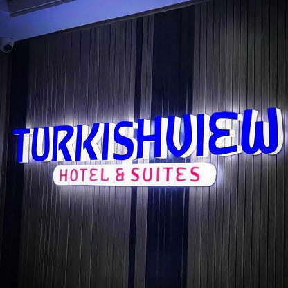 Turkishview Hotel And Suites 3D Fulllit Acrylic Led Letters Sign - Shineneon