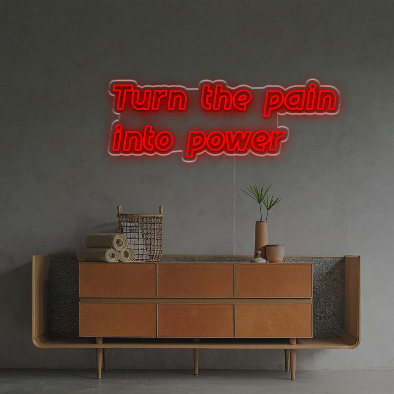 Turn The Pain Into Power Led Neon Sign | Shineneon