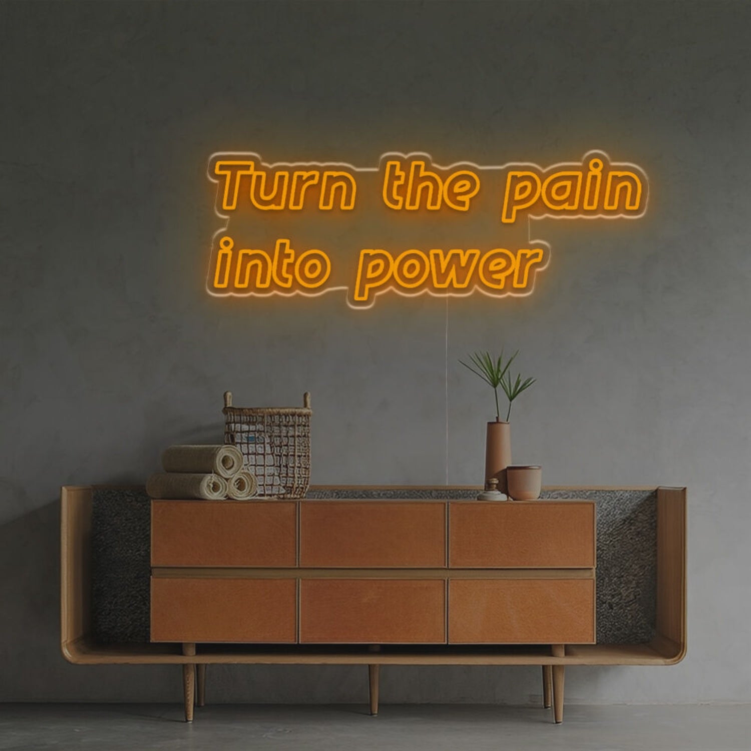 Turn The Pain Into Power Led Neon Sign | Shineneon