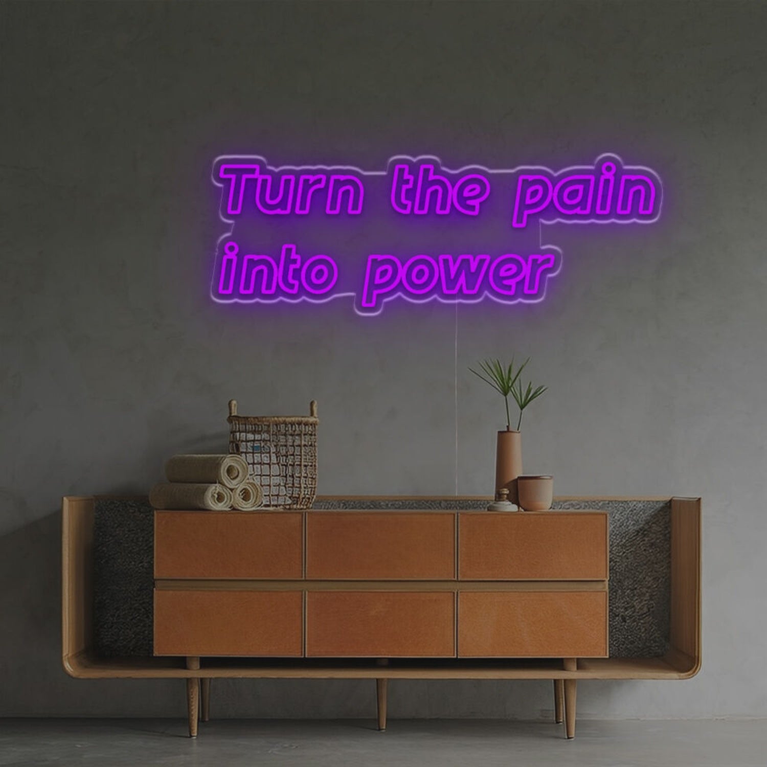Turn The Pain Into Power Led Neon Sign | Shineneon