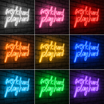 Turquoise Basement Wall Decor LED Neon Sign color grid