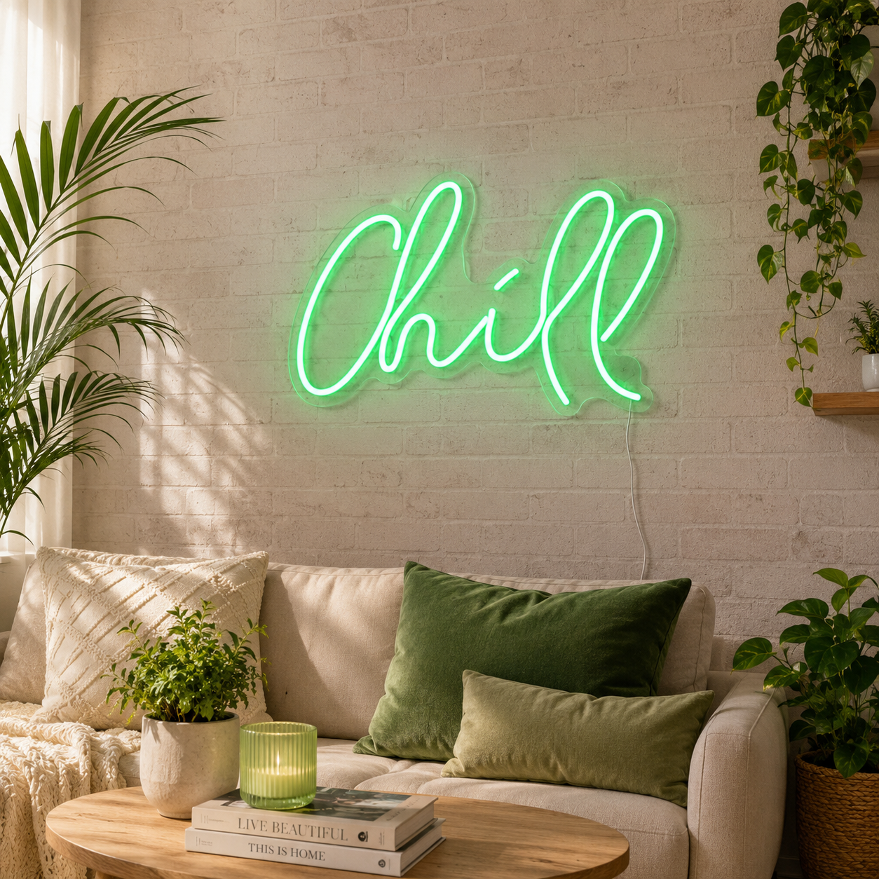 Turquoise Chill Wall Decor LED Neon Sign main product image