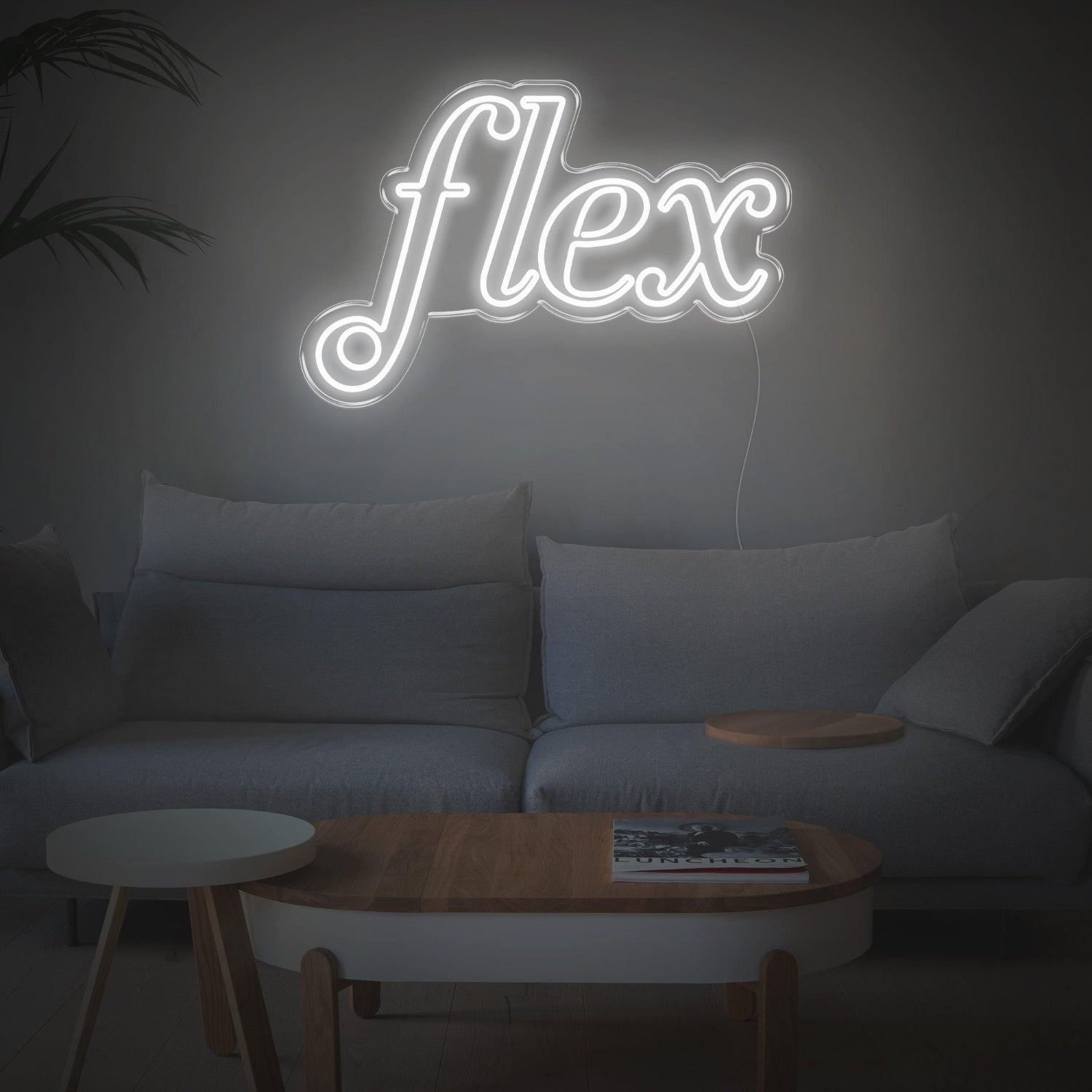 Turquoise Flex Curvy Font Led Neon Sign For Home Living Room Wall Decor | Shineneon