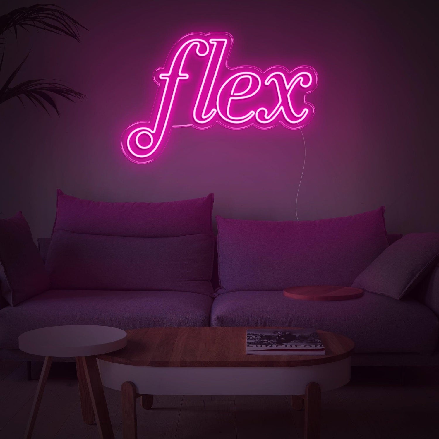 Turquoise Flex Curvy Font Led Neon Sign For Home Living Room Wall Decor | Shineneon