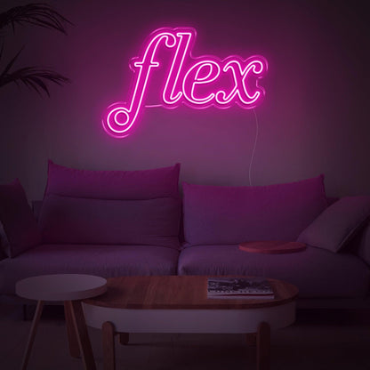 Turquoise Flex Curvy Font Led Neon Sign For Home Living Room Wall Decor | Shineneon