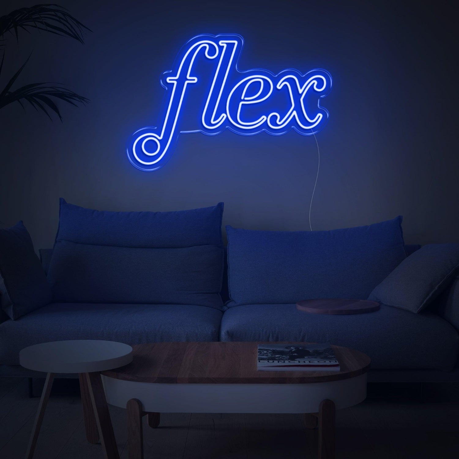 Turquoise Flex Curvy Font Led Neon Sign For Home Living Room Wall Decor | Shineneon