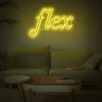 Turquoise Flex Curvy Font Led Neon Sign For Home Living Room Wall Decor | Shineneon