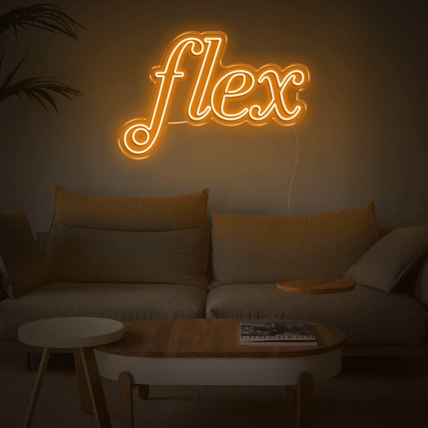 Turquoise Flex Curvy Font Led Neon Sign For Home Living Room Wall Decor | Shineneon