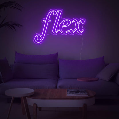 Turquoise Flex Curvy Font Led Neon Sign For Home Living Room Wall Decor | Shineneon