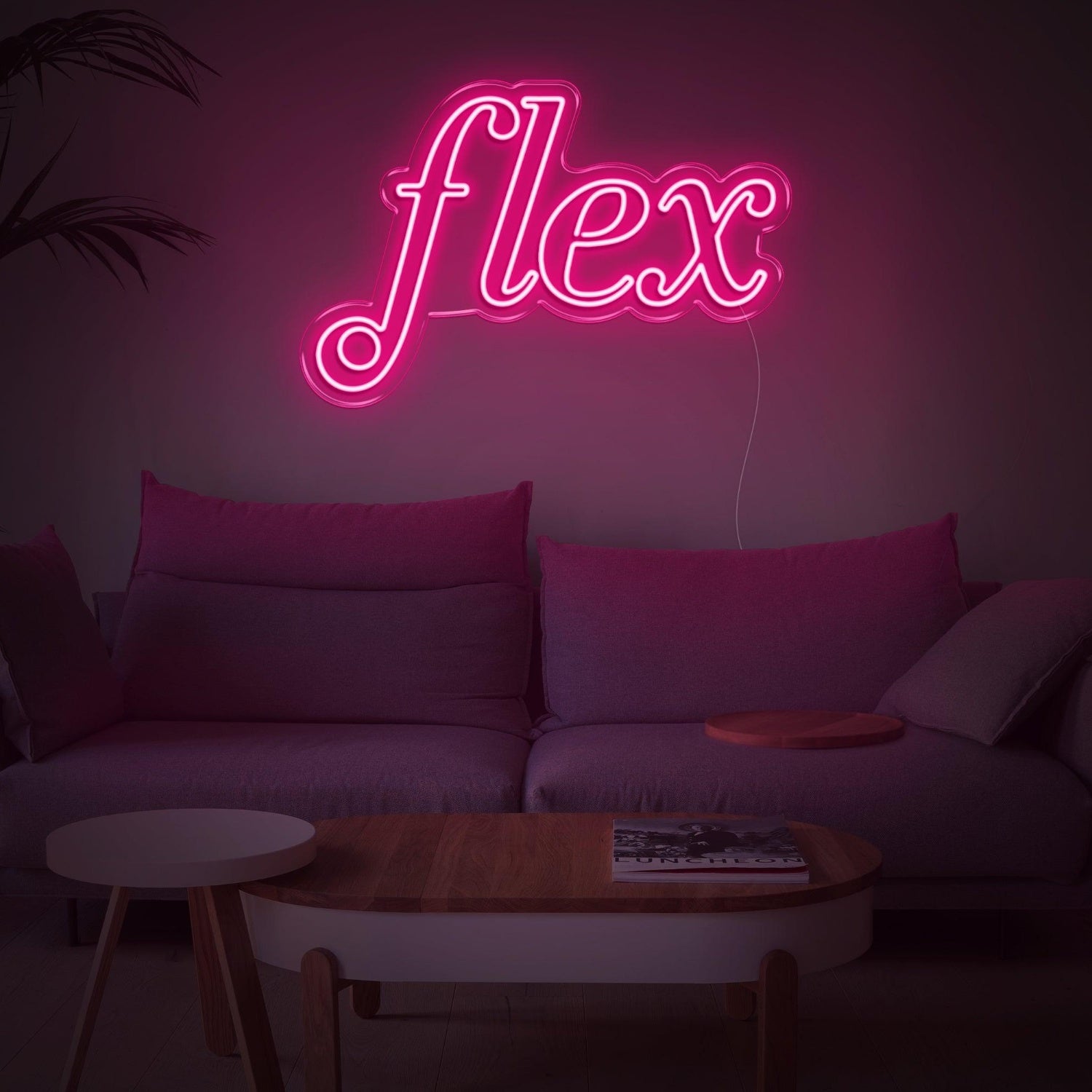 Turquoise Flex Curvy Font Led Neon Sign For Home Living Room Wall Decor | Shineneon
