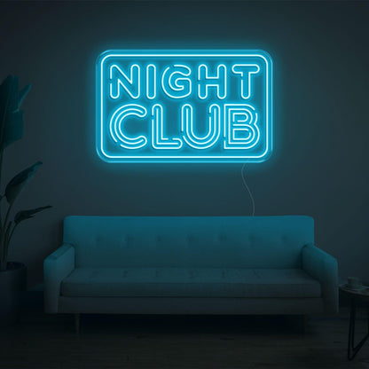 Turquoise Night Club Led Neon Sign For Retro-Themed Parties And Lounge Decor | Shineneon