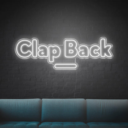 Turquoise Retro Clap Back Led Neon Sign For Home Bar Decor | Shineneon
