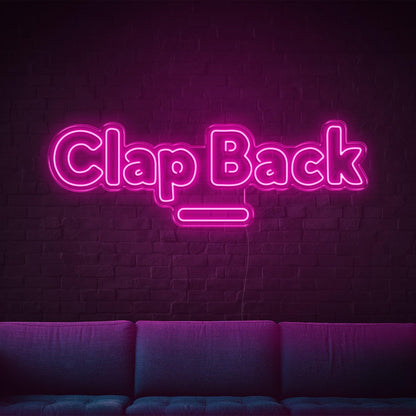 Turquoise Retro Clap Back Led Neon Sign For Home Bar Decor | Shineneon