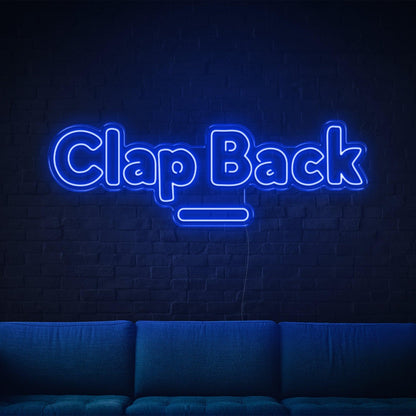 Turquoise Retro Clap Back Led Neon Sign For Home Bar Decor | Shineneon