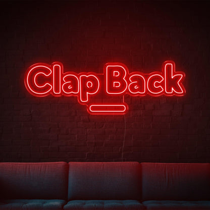 Turquoise Retro Clap Back Led Neon Sign For Home Bar Decor | Shineneon