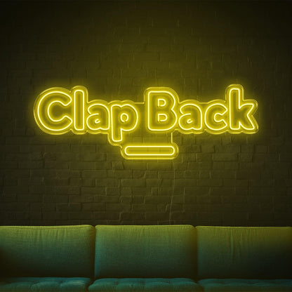 Turquoise Retro Clap Back Led Neon Sign For Home Bar Decor | Shineneon