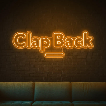 Turquoise Retro Clap Back Led Neon Sign For Home Bar Decor | Shineneon