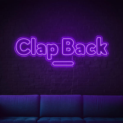 Turquoise Retro Clap Back Led Neon Sign For Home Bar Decor | Shineneon