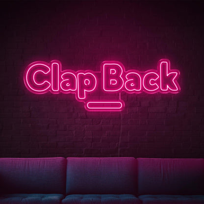 Turquoise Retro Clap Back Led Neon Sign For Home Bar Decor | Shineneon