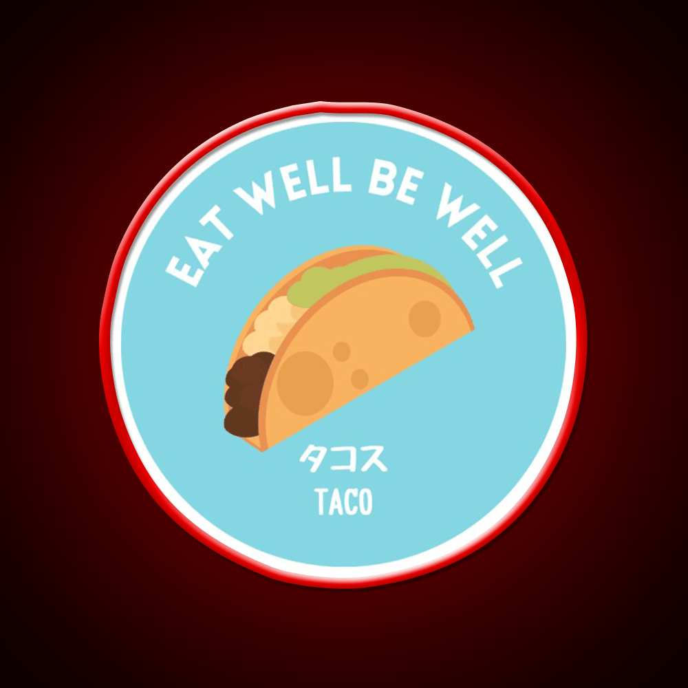 Turquoise Taco Mexican Japanese Junk Food Snack Food Led Neon Sign Rgb Color - Shineneon