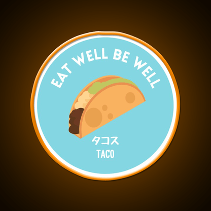 Turquoise Taco Mexican Japanese Junk Food Snack Food Led Neon Sign Rgb Color - Shineneon