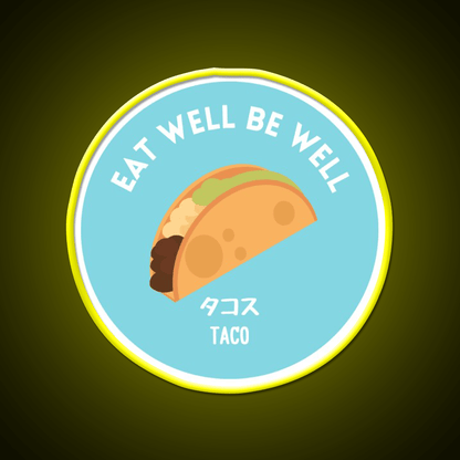 Turquoise Taco Mexican Japanese Junk Food Snack Food Led Neon Sign Rgb Color - Shineneon