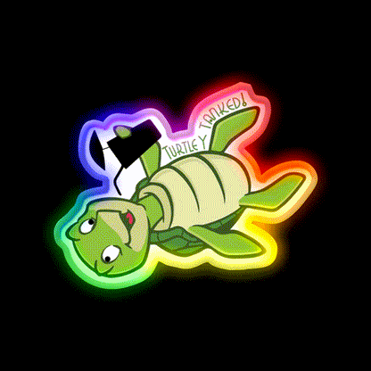 Turtley Tanked Party Drink Tequila Led Neon Sign Rgb Color - LED neon sign close-up detail