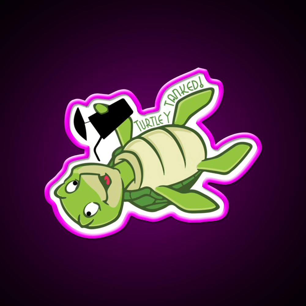 Turtley Tanked Party Drink Tequila Led Neon Sign Rgb Color - Shineneon