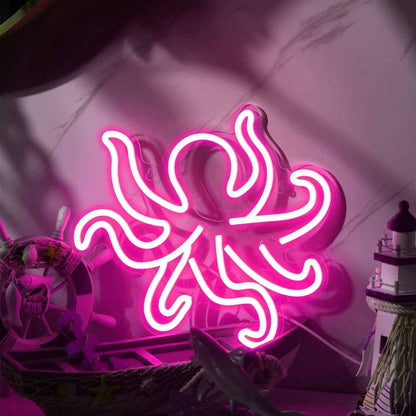 Tusked Five - Claw Octopus Led Neon Sign - Shineneon