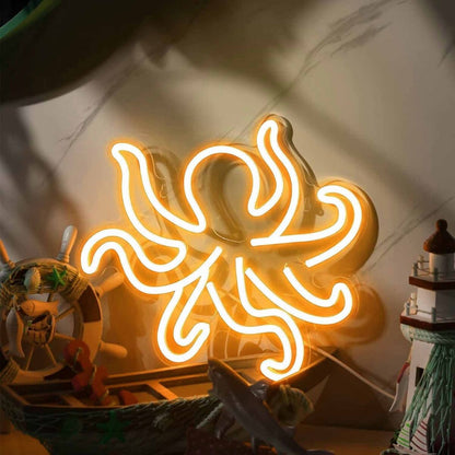 Tusked Five - Claw Octopus Led Neon Sign - Shineneon