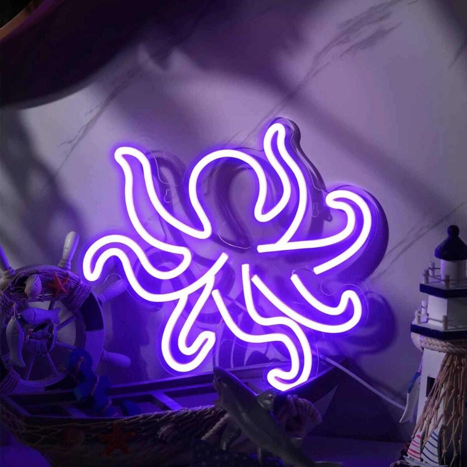 Tusked Five-Claw Octopus Led Neon Sign | Shineneon