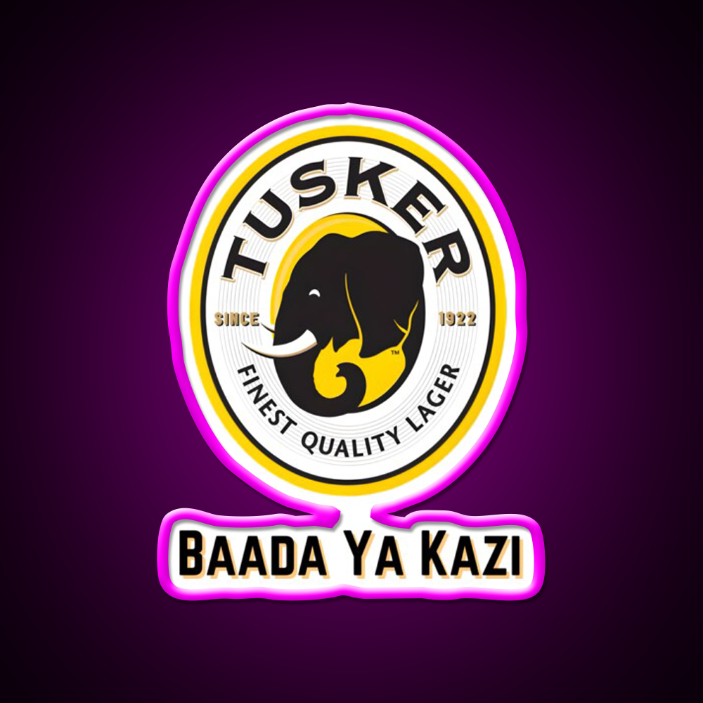 Tusker Beer Bar Decor Led Neon Sign Rgb Color - Neon sign mounted on wall in room