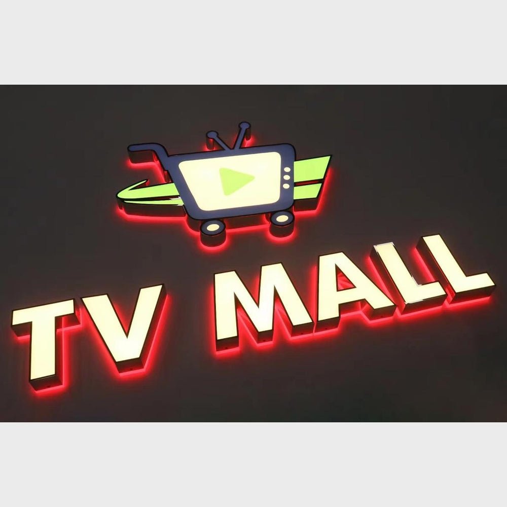 Tv Mail 3D Frontlit And Backlit Channel Letter Led Light Sign - Shineneon