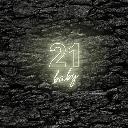 Twenty One Baby Led Neon Sign | Shineneon