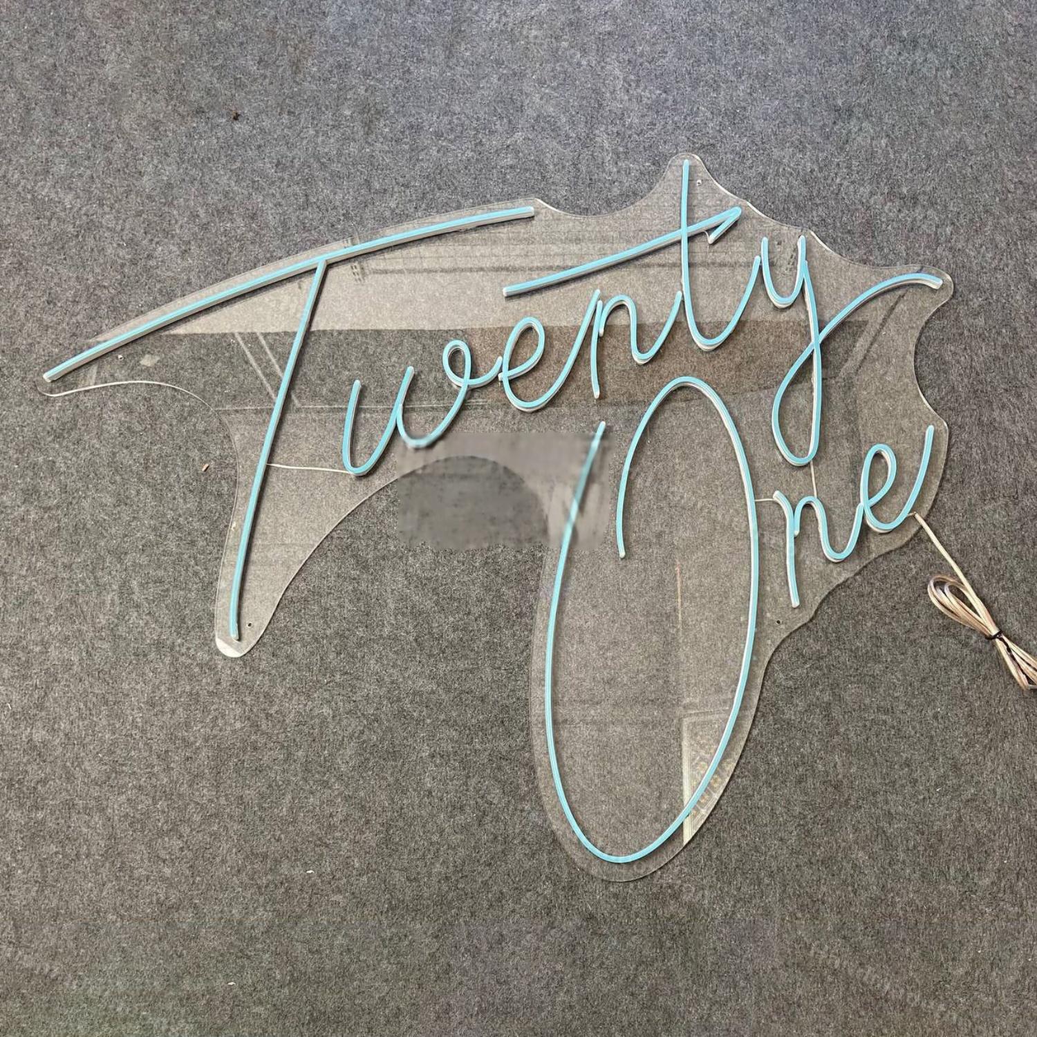 Twenty One Birthday Decorations For Her Gifts Led Decor | Shineneon
