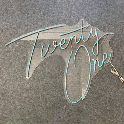 Twenty One Birthday Decorations For Her Gifts Led Decor | Shineneon