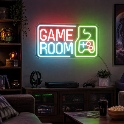 Twin Controller Game Room Neon Sign LED Neon Sign real lifestyle scene