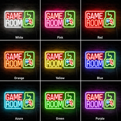 Twin Controller Game Room Neon Sign LED Neon Sign color grid