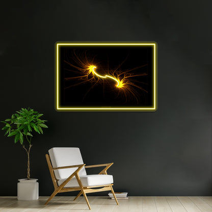 Twin Flames Fractal Art Wall Artwork Neon Signs