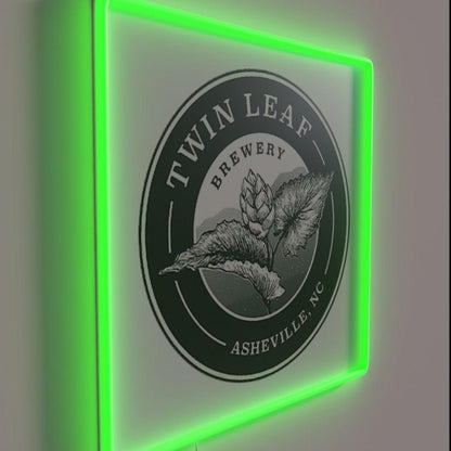 Twin Leaf Brewery Asheville Nc Rgb Led Neon Sign - Shineneon