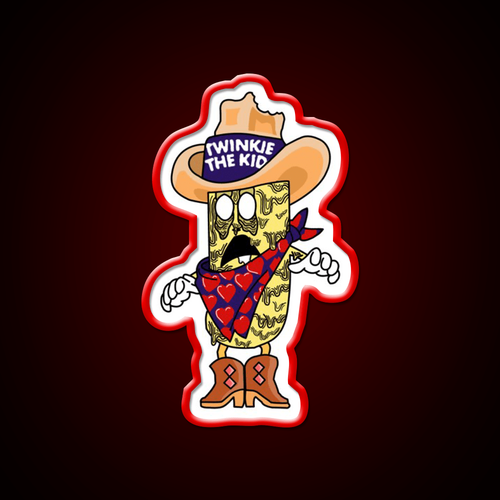 Twinkie The Kid Zombified Hostess Mascot Snack Food Led Neon Sign Rgb Color - Shineneon